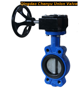 Ductile Iron Semi Lug Butterfly Valve Worm Gear Operated