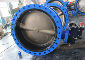 Concentric Double Flanged Butterfly Valve 30 Inch DN750 Worm Gear Operation