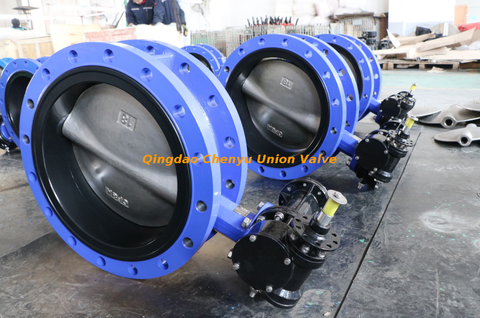 Centric Butterfly Valve U Section Double Acting Penumatic Actuator