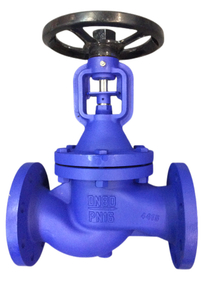 DIN CAST IRON CLASS APPROVED BELLOW SEALED GLOBE VALVE