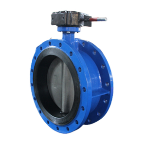 Ductile Iron Double Flange Butterfly Valve with Rubber Lined
